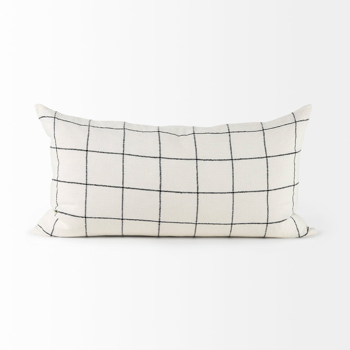 Suzanne White/Black Square Pattern Decorative Pillow Cover by Mercana at Eve Furniture