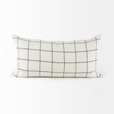Suzanne White/Black Square Pattern Decorative Pillow Cover by Mercana at Eve Furniture