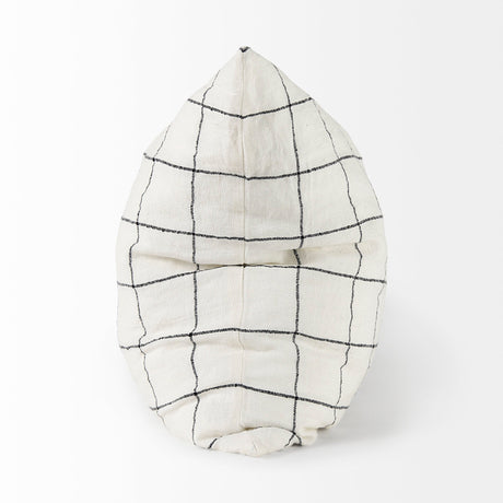 Suzanne White/Black Square Pattern Decorative Pillow Cover by Mercana at Eve Furniture