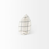 Suzanne White/Black Square Pattern Decorative Pillow Cover by Mercana at Eve Furniture