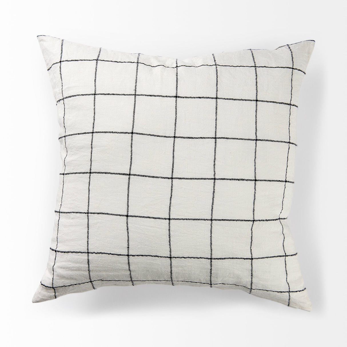 Suzanne White/Black Square Pattern Decorative Pillow Cover by Mercana at Eve Furniture
