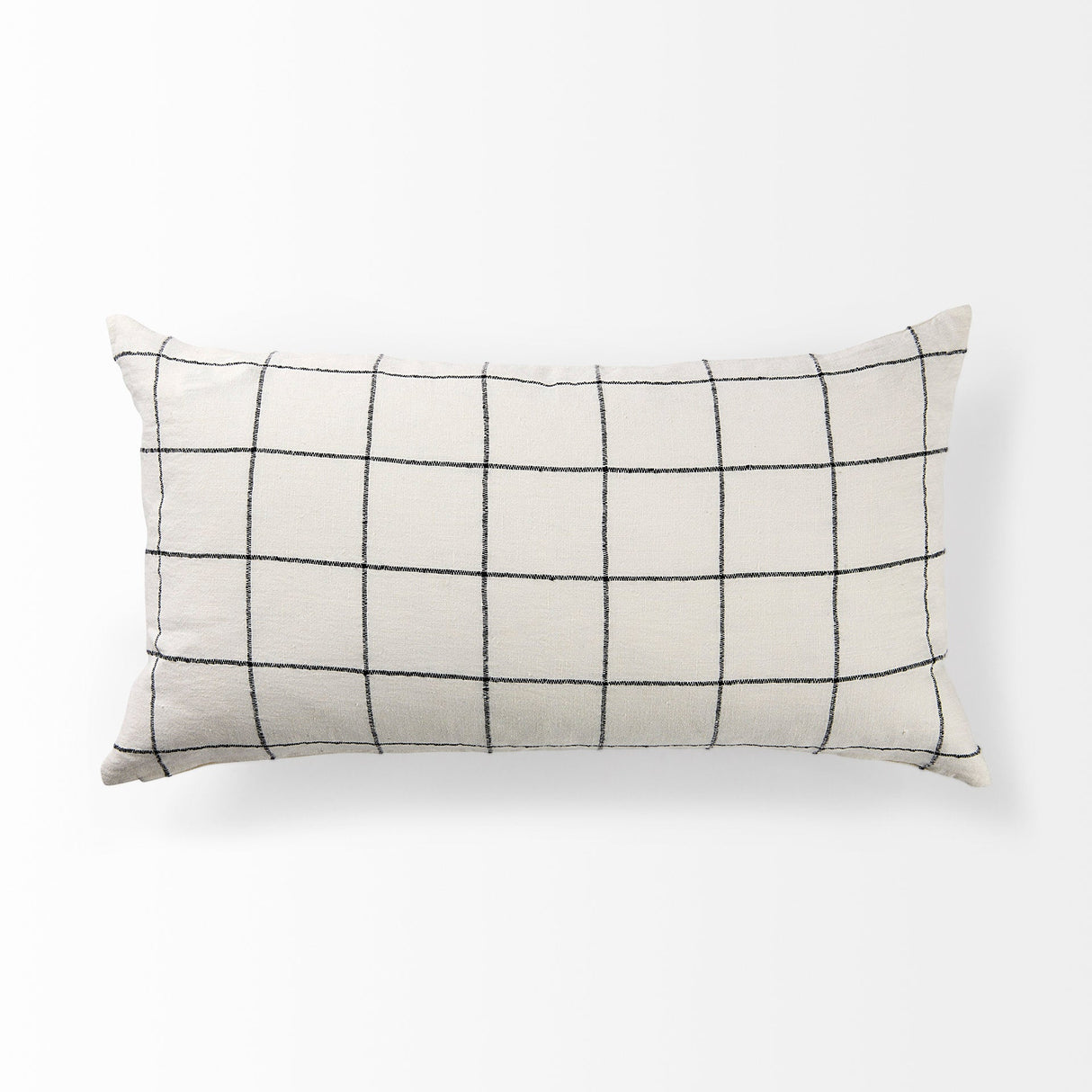 Suzanne White/Black Square Pattern Decorative Pillow Cover by Mercana at Eve Furniture