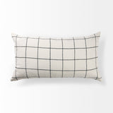 Suzanne White/Black Square Pattern Decorative Pillow Cover by Mercana at Eve Furniture