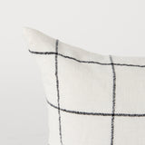 Suzanne White/Black Square Pattern Decorative Pillow Cover by Mercana at Eve Furniture