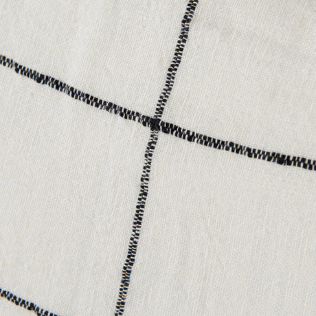 Suzanne White/Black Square Pattern Decorative Pillow Cover by Mercana at Eve Furniture