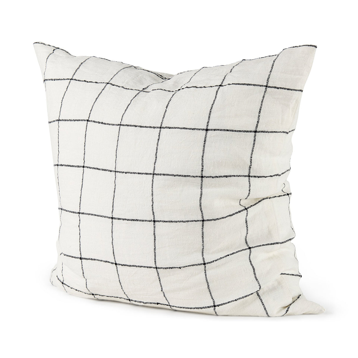 Suzanne White/Black Square Pattern Decorative Pillow Cover by Mercana at Eve Furniture