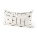Suzanne White/Black Square Pattern Decorative Pillow Cover by Mercana at Eve Furniture