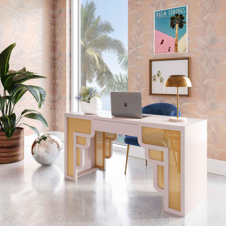 Suzie Rattan Executive Desk by TOV Furniture at Eve Furniture
