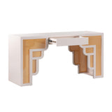 Suzie Rattan Executive Desk by TOV Furniture at Eve Furniture