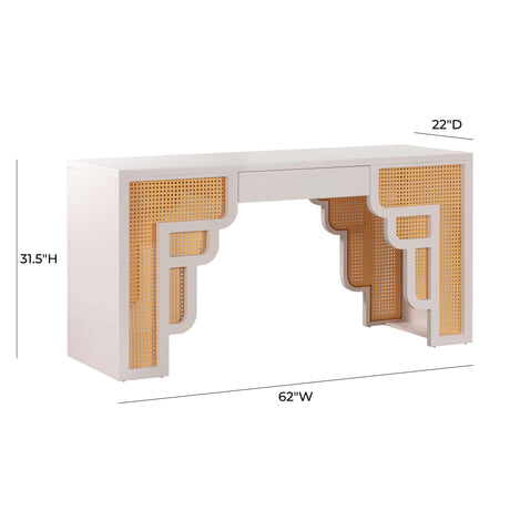 Suzie Rattan Executive Desk by TOV Furniture at Eve Furniture