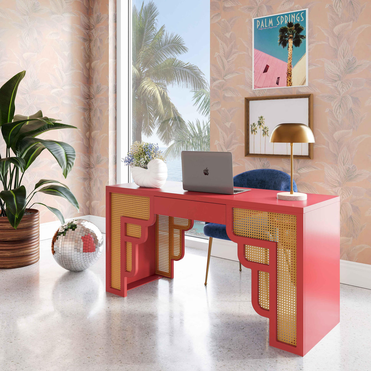 Suzie Rattan Executive Desk by TOV Furniture at Eve Furniture