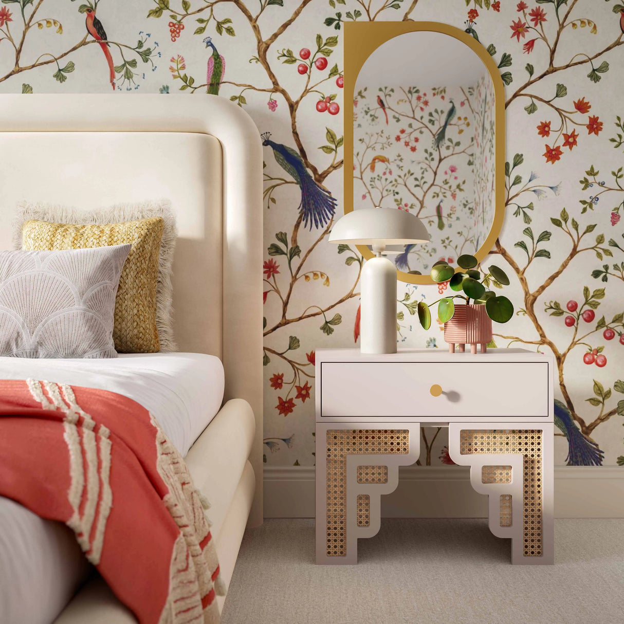 Suzie Rattan Nightstand by TOV Furniture at Eve Furniture