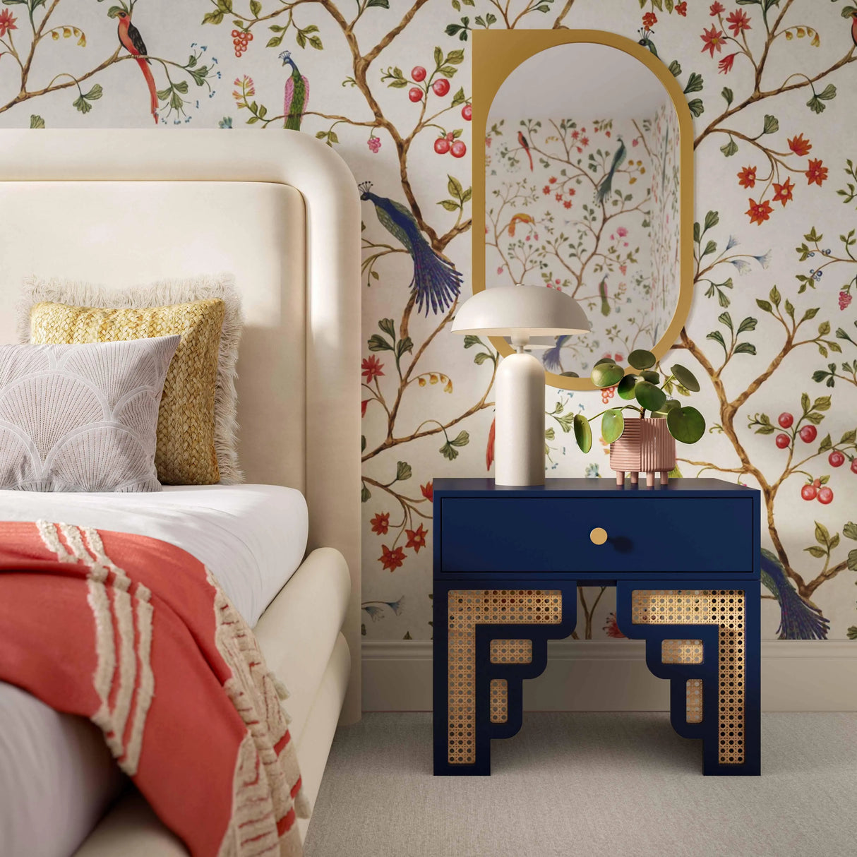 Suzie Rattan Nightstand by TOV Furniture at Eve Furniture