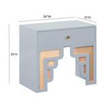 Suzie Rattan Nightstand by TOV Furniture at Eve Furniture
