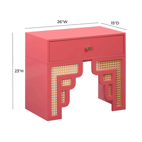 Suzie Rattan Nightstand by TOV Furniture at Eve Furniture