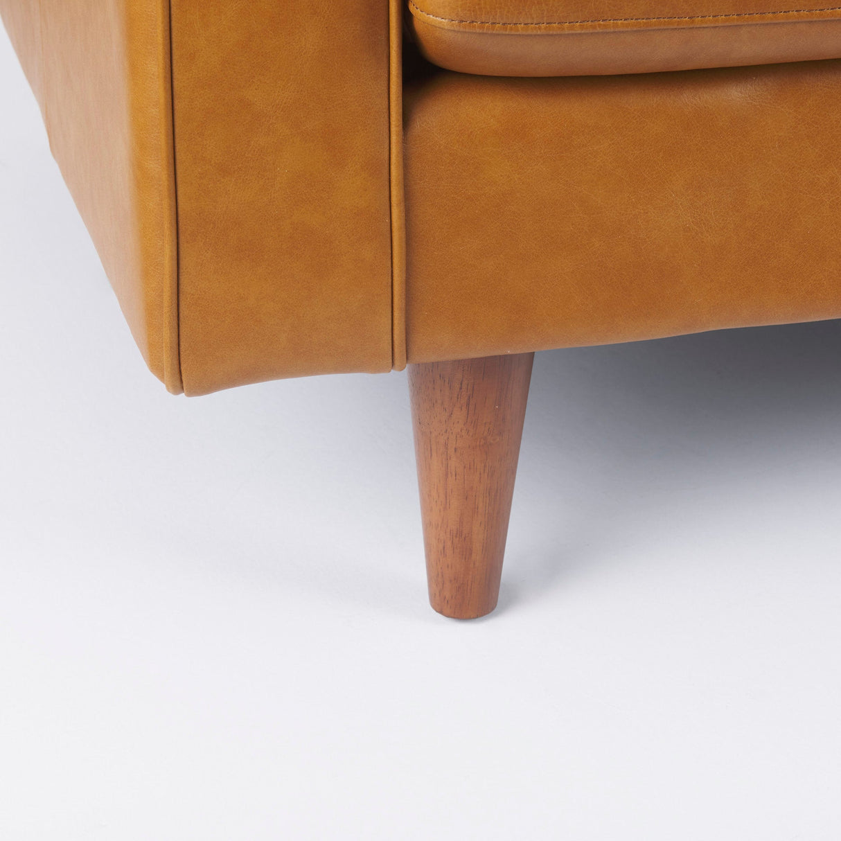 Svend 65.0L x 38.0W x 34.0H Tan Leather Love Seat Sofa by Mercana at Eve Furniture