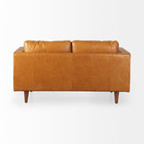 Svend 65.0L x 38.0W x 34.0H Tan Leather Love Seat Sofa by Mercana at Eve Furniture