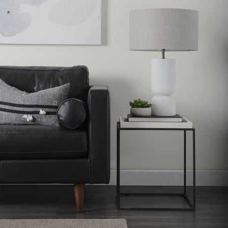 Svend Black Leather Sofa by Mercana at Eve Furniture