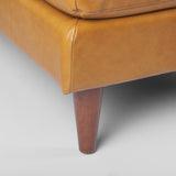 Svend Tan Leather Right Chaise Sectional Sofa by Mercana at Eve Furniture
