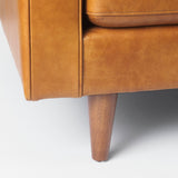 Svend 88.0L x 38.0W x 34.0H Tan Leather Sofa by Mercana at Eve Furniture