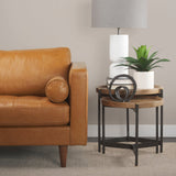 Svend 88.0L x 38.0W x 34.0H Tan Leather Sofa by Mercana at Eve Furniture