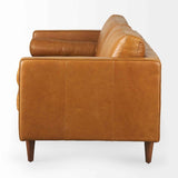 Svend 88.0L x 38.0W x 34.0H Tan Leather Sofa by Mercana at Eve Furniture