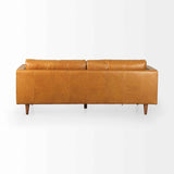 Svend 88.0L x 38.0W x 34.0H Tan Leather Sofa by Mercana at Eve Furniture