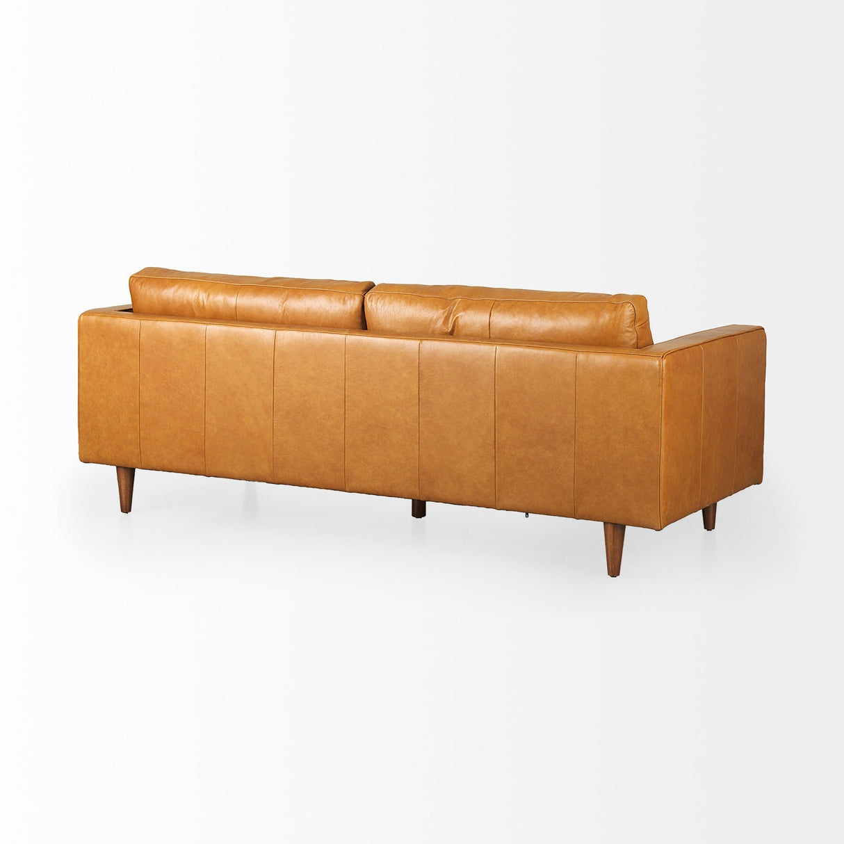Svend 88.0L x 38.0W x 34.0H Tan Leather Sofa by Mercana at Eve Furniture