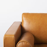 Svend 88.0L x 38.0W x 34.0H Tan Leather Sofa by Mercana at Eve Furniture