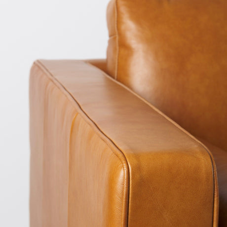 Svend Tan Leather Sofa by Mercana at Eve Furniture