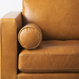 Svend 88.0L x 38.0W x 34.0H Tan Leather Sofa by Mercana at Eve Furniture