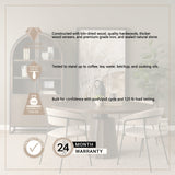 Swanson Dark Brown Wood Round Pedestal Dining Table by Mercana at Eve Furniture