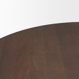 Swanson Dark Brown Wood Round Pedestal Dining Table by Mercana at Eve Furniture
