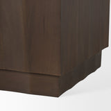 Swanson Dark Brown Wooden Scalloped Sideboard by Mercana at Eve Furniture
