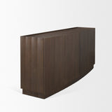 Swanson Dark Brown Wooden Scalloped Sideboard by Mercana at Eve Furniture