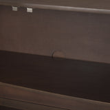 Swanson Dark Brown Wooden Scalloped Sideboard by Mercana at Eve Furniture