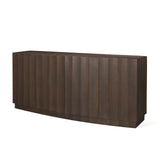 Swanson Dark Brown Wooden Scalloped Sideboard by Mercana at Eve Furniture