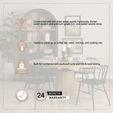 Swanson Light Brown Wood Round Pedestal Dining Table by Mercana at Eve Furniture