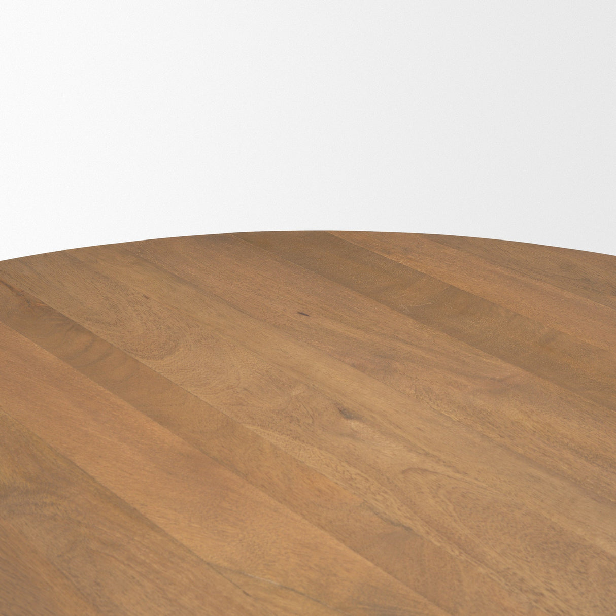 Swanson Light Brown Wood Round Pedestal Dining Table by Mercana at Eve Furniture