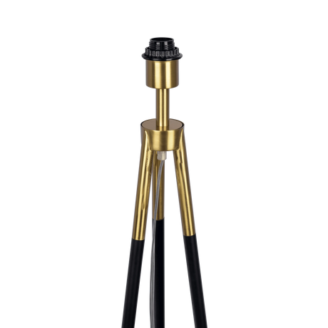 Sway Brassed Gold Floor Lamp with On/Off Switch Triple Legs White Fabric Shade by Ashcroft Furniture at Eve Furniture