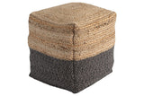 Sweed Valley Natural/Black Pouf by Ashley at Eve Furniture