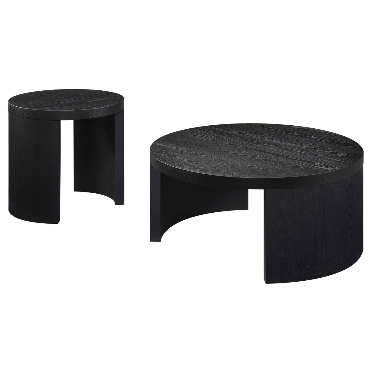 Sweeney Black 2-piece Coffee and End Occasional Table Set by Coaster at Eve Furniture