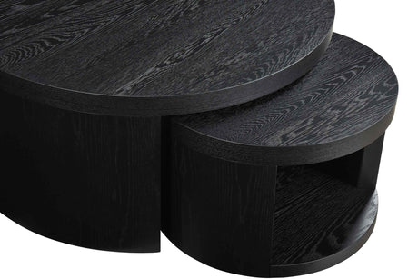 Sweeney Black 2-piece Round Wood Occasional Nesting Table Set by Coaster at Eve Furniture