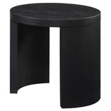 Sweeney Black 24-inch Round Wood Occasional Side End Table by Coaster at Eve Furniture