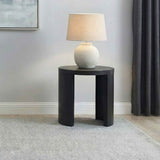 Sweeney Black 24-inch Round Wood Occasional Side End Table by Coaster at Eve Furniture