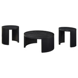 Sweeney Black 3-piece Coffee and End Occasional Table Set by Coaster at Eve Furniture