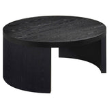 Sweeney Black 39-inch Round Wood Occasional Cocktail Coffee Table by Coaster at Eve Furniture