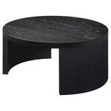 Sweeney Black 39-inch Round Wood Occasional Cocktail Coffee Table by Coaster at Eve Furniture
