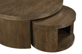 Sweeney Dark Walnut 2-piece Round Wood Occasional Nesting Table Set by Coaster at Eve Furniture