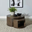 Sweeney Dark Walnut 2-piece Round Wood Occasional Nesting Table Set by Coaster at Eve Furniture